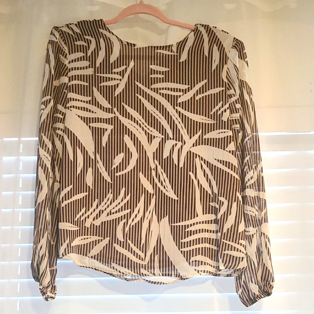 Striped Black and Brown Women's Top